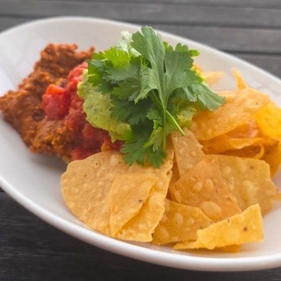 Crispy Tofu Vince Nachos